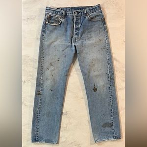 Men’s Levi’s 501 Original Fit Button Fly Distressed 34 x 30.5